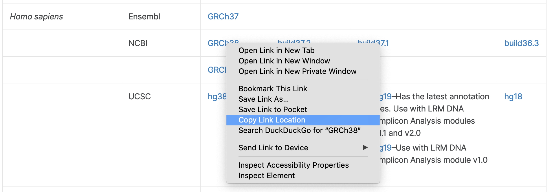 iGenomes image for copying link location