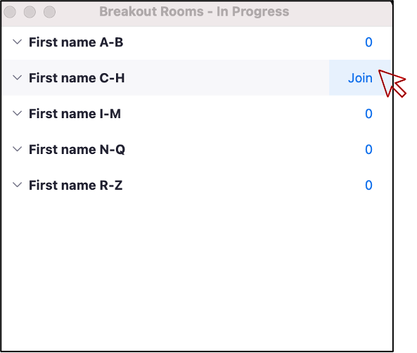 Breakout rooms