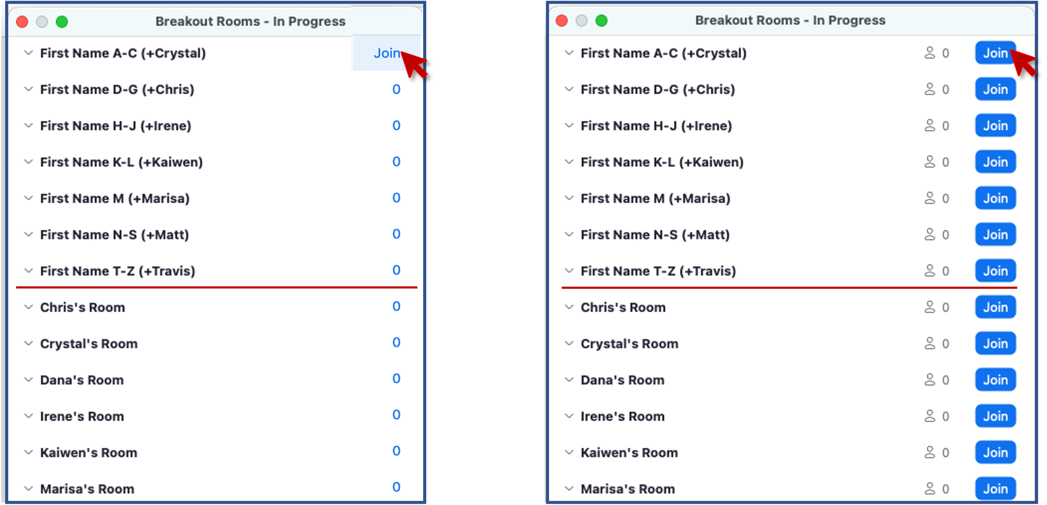 Breakout rooms