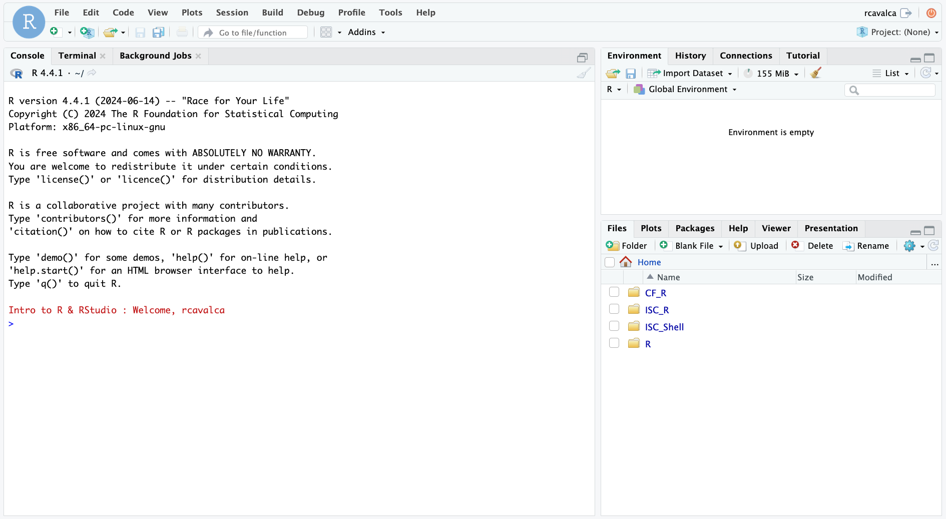 rstudio default session