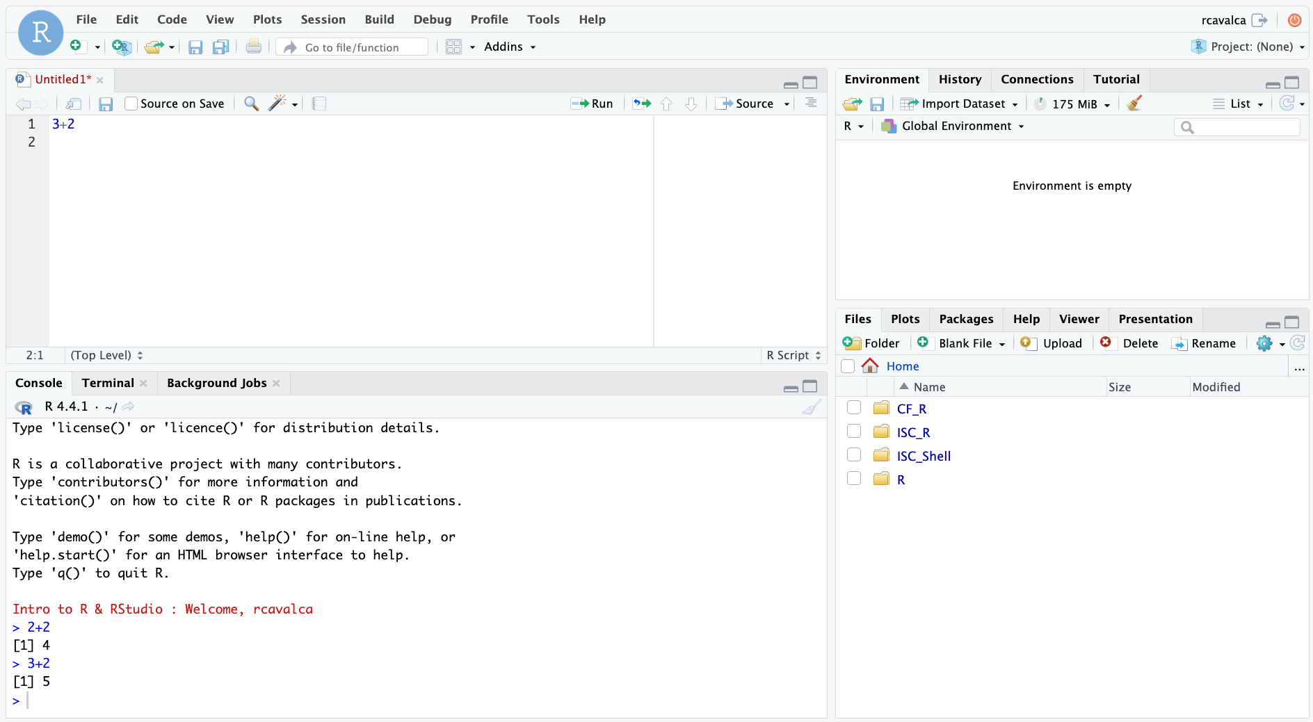 rstudio script execution