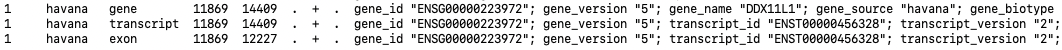 ENSEMBL GTF